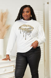 Simply Love Women's Graphic Sweatshirt - Relaxed Fit, Round Neck, Dropped Shoulder